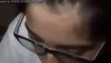 Horny north Indian college girl sucking her teacher’s dick