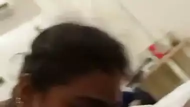 Sucking a dick before getting fucked in the Telugu sex video