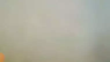 Selfie video call of sexy girlfriend showing nude body