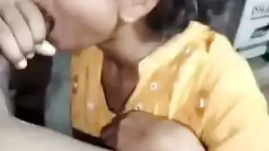 A village girl gives an Indian blowjob to her young uncle