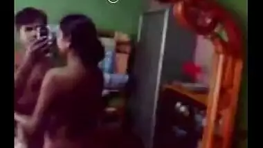 Couple Fascinates At Mirror