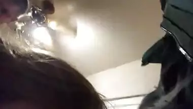 Cheating native teen takes dick doggy style and cums while bf is getting beer