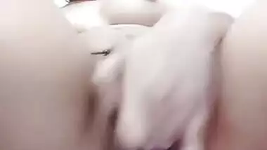 Horny Hairy Pussy Girl Masturbating In Bathroom