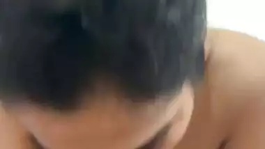 Monstrous dick sucking by cute Indian girlfriend