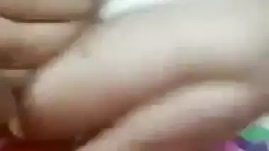 Horny Bangladeshi girl fingering her both holes