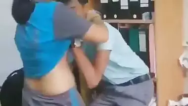 Office trainee boob sucking video