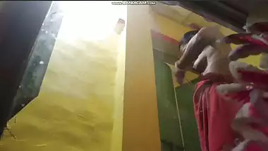 Village mom dress change caught by horny son