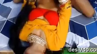 sexy punjabi savitha bhabhi homemade mms in orange salwar