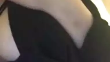 Trying to exposed her boobs but oops moment